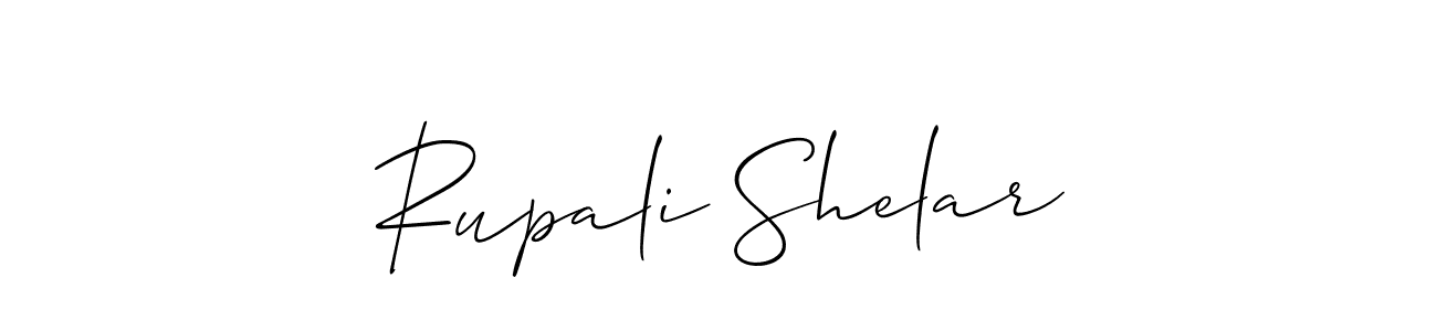 It looks lik you need a new signature style for name Rupali Shelar. Design unique handwritten (Allison_Script) signature with our free signature maker in just a few clicks. Rupali Shelar signature style 2 images and pictures png
