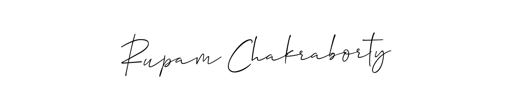 Rupam Chakraborty stylish signature style. Best Handwritten Sign (Allison_Script) for my name. Handwritten Signature Collection Ideas for my name Rupam Chakraborty. Rupam Chakraborty signature style 2 images and pictures png