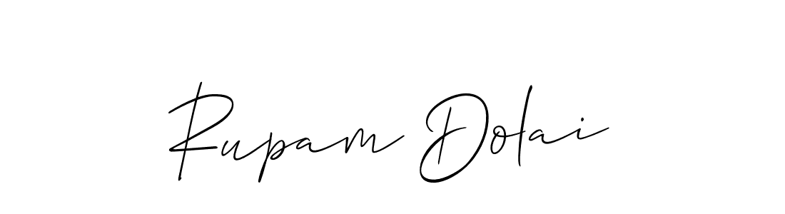 Make a short Rupam Dolai signature style. Manage your documents anywhere anytime using Allison_Script. Create and add eSignatures, submit forms, share and send files easily. Rupam Dolai signature style 2 images and pictures png