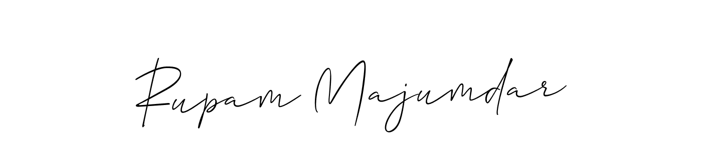 Rupam Majumdar stylish signature style. Best Handwritten Sign (Allison_Script) for my name. Handwritten Signature Collection Ideas for my name Rupam Majumdar. Rupam Majumdar signature style 2 images and pictures png