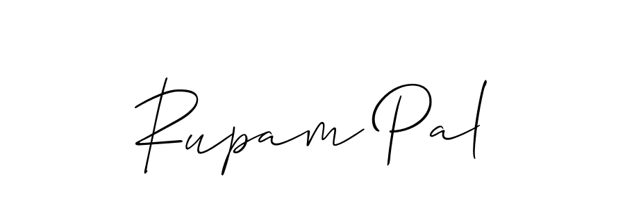 Use a signature maker to create a handwritten signature online. With this signature software, you can design (Allison_Script) your own signature for name Rupam Pal. Rupam Pal signature style 2 images and pictures png