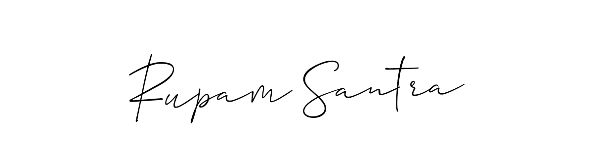 You should practise on your own different ways (Allison_Script) to write your name (Rupam Santra) in signature. don't let someone else do it for you. Rupam Santra signature style 2 images and pictures png