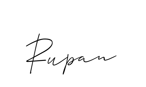 Design your own signature with our free online signature maker. With this signature software, you can create a handwritten (Allison_Script) signature for name Rupan. Rupan signature style 2 images and pictures png