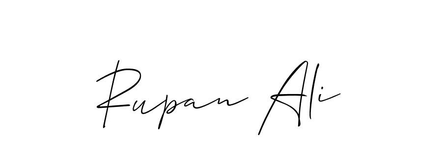Also You can easily find your signature by using the search form. We will create Rupan Ali name handwritten signature images for you free of cost using Allison_Script sign style. Rupan Ali signature style 2 images and pictures png