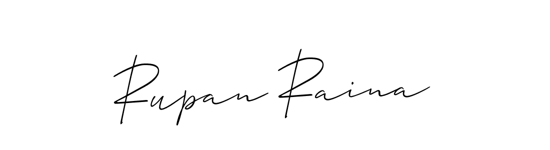 How to make Rupan Raina signature? Allison_Script is a professional autograph style. Create handwritten signature for Rupan Raina name. Rupan Raina signature style 2 images and pictures png