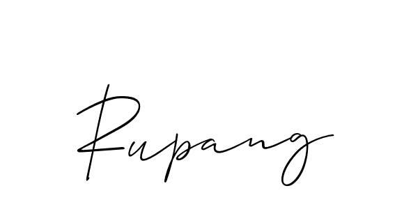 Similarly Allison_Script is the best handwritten signature design. Signature creator online .You can use it as an online autograph creator for name Rupang. Rupang signature style 2 images and pictures png