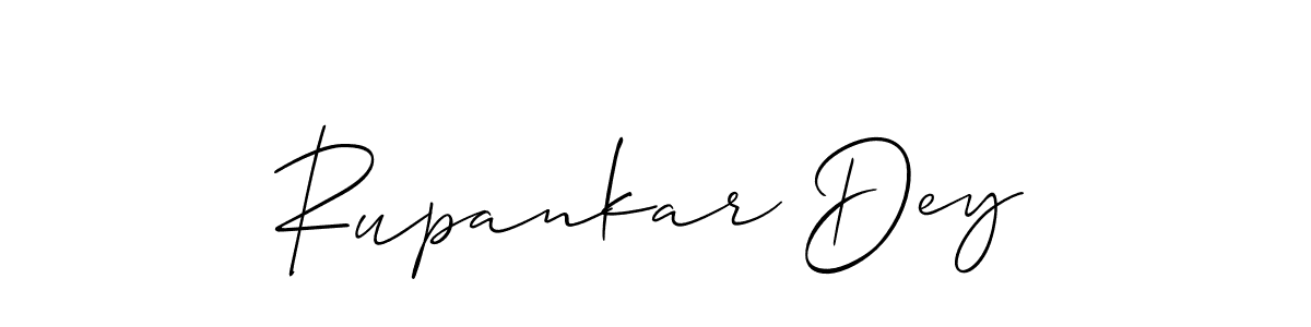 You should practise on your own different ways (Allison_Script) to write your name (Rupankar Dey) in signature. don't let someone else do it for you. Rupankar Dey signature style 2 images and pictures png