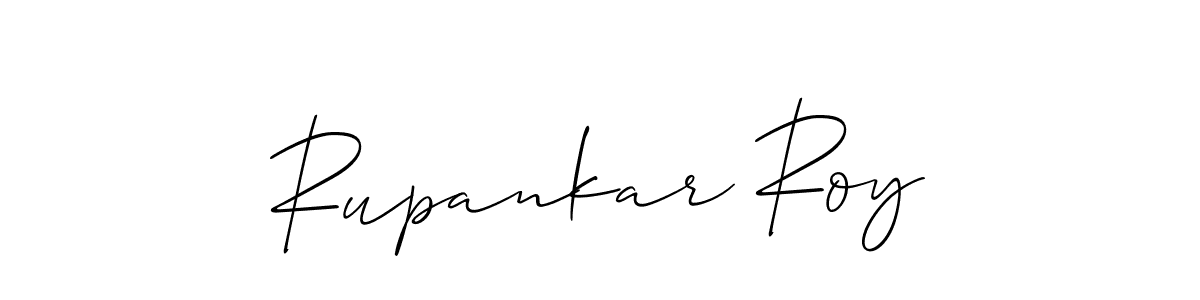 Also You can easily find your signature by using the search form. We will create Rupankar Roy name handwritten signature images for you free of cost using Allison_Script sign style. Rupankar Roy signature style 2 images and pictures png