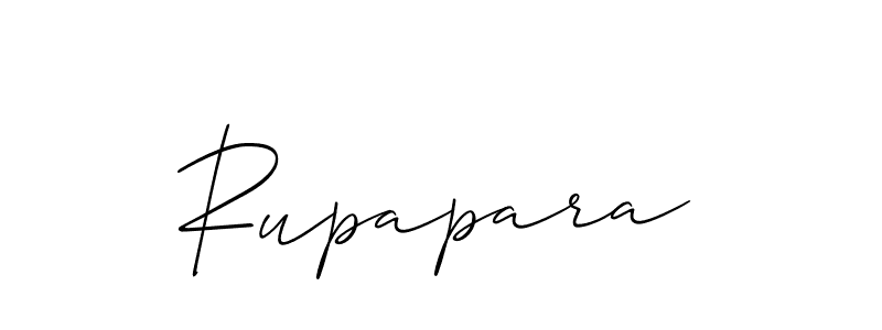 Make a short Rupapara signature style. Manage your documents anywhere anytime using Allison_Script. Create and add eSignatures, submit forms, share and send files easily. Rupapara signature style 2 images and pictures png