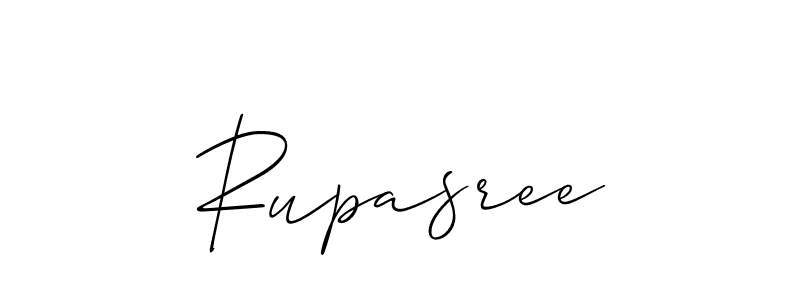 It looks lik you need a new signature style for name Rupasree. Design unique handwritten (Allison_Script) signature with our free signature maker in just a few clicks. Rupasree signature style 2 images and pictures png