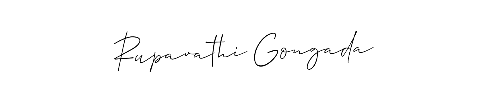 Make a beautiful signature design for name Rupavathi Gongada. With this signature (Allison_Script) style, you can create a handwritten signature for free. Rupavathi Gongada signature style 2 images and pictures png