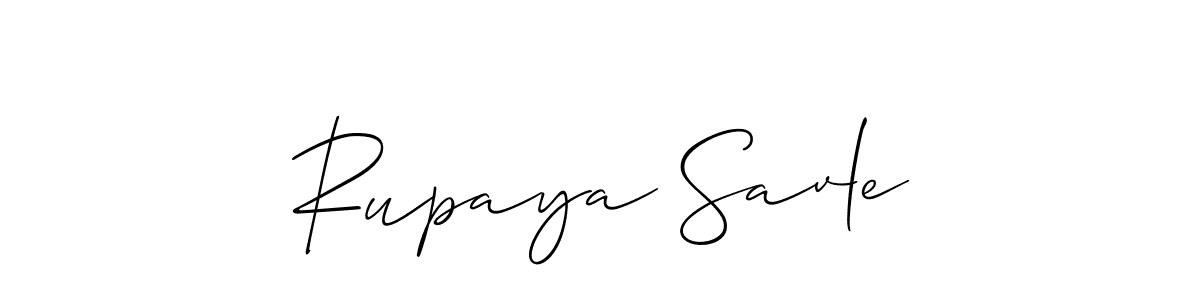 The best way (Allison_Script) to make a short signature is to pick only two or three words in your name. The name Rupaya Savle include a total of six letters. For converting this name. Rupaya Savle signature style 2 images and pictures png