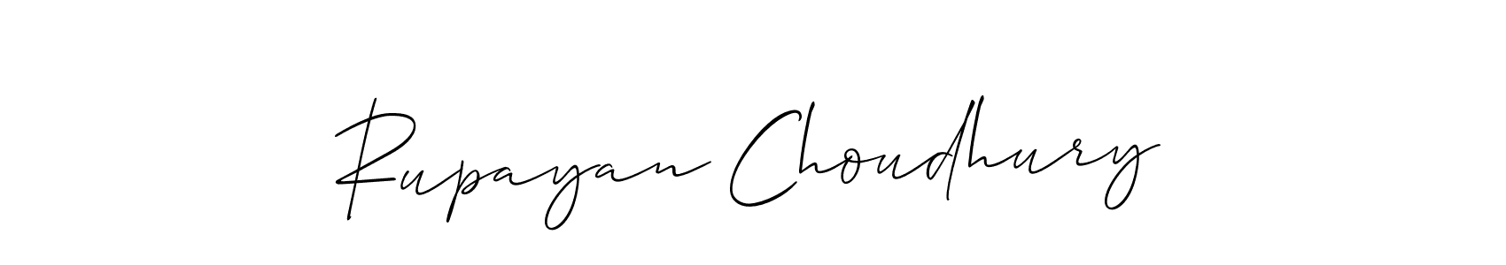 Use a signature maker to create a handwritten signature online. With this signature software, you can design (Allison_Script) your own signature for name Rupayan Choudhury. Rupayan Choudhury signature style 2 images and pictures png