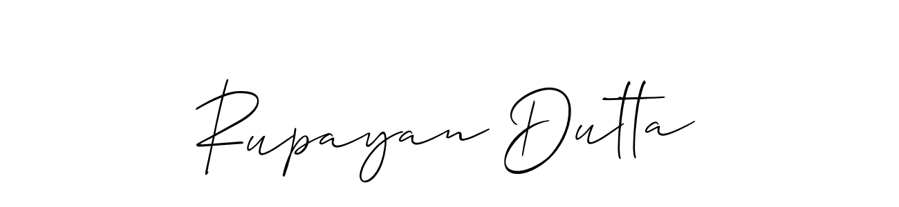 Create a beautiful signature design for name Rupayan Dutta. With this signature (Allison_Script) fonts, you can make a handwritten signature for free. Rupayan Dutta signature style 2 images and pictures png