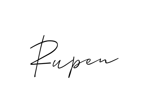 How to make Rupen signature? Allison_Script is a professional autograph style. Create handwritten signature for Rupen name. Rupen signature style 2 images and pictures png