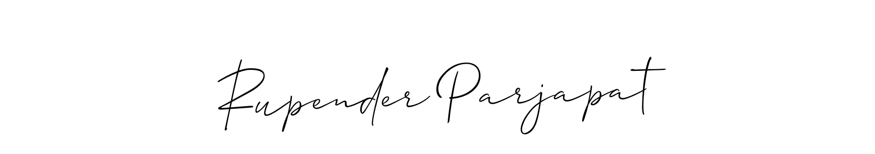 You should practise on your own different ways (Allison_Script) to write your name (Rupender Parjapat) in signature. don't let someone else do it for you. Rupender Parjapat signature style 2 images and pictures png
