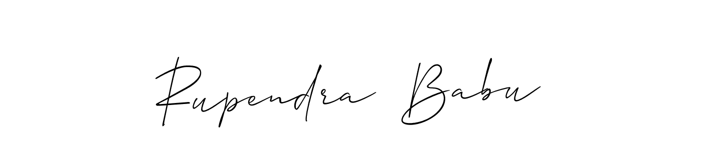 How to make Rupendra  Babu name signature. Use Allison_Script style for creating short signs online. This is the latest handwritten sign. Rupendra  Babu signature style 2 images and pictures png