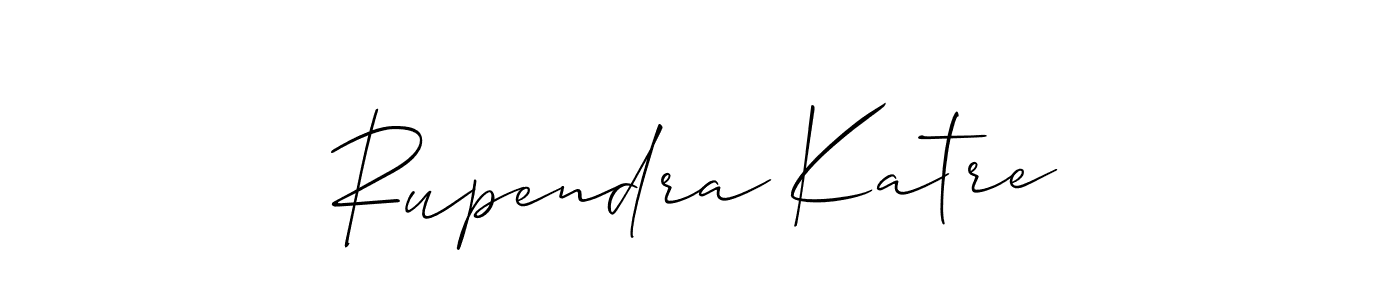 if you are searching for the best signature style for your name Rupendra Katre. so please give up your signature search. here we have designed multiple signature styles  using Allison_Script. Rupendra Katre signature style 2 images and pictures png
