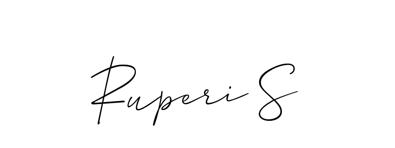 You should practise on your own different ways (Allison_Script) to write your name (Ruperi S) in signature. don't let someone else do it for you. Ruperi S signature style 2 images and pictures png