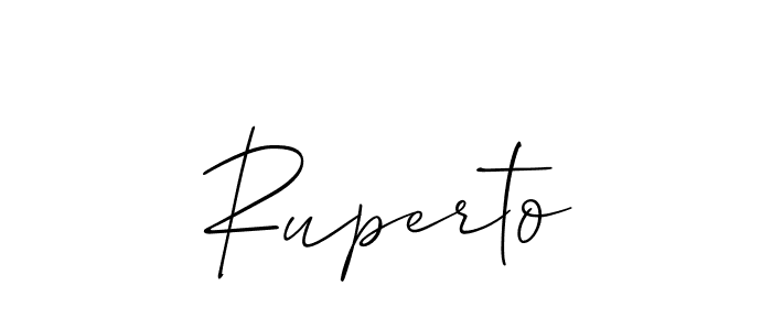 How to make Ruperto name signature. Use Allison_Script style for creating short signs online. This is the latest handwritten sign. Ruperto signature style 2 images and pictures png