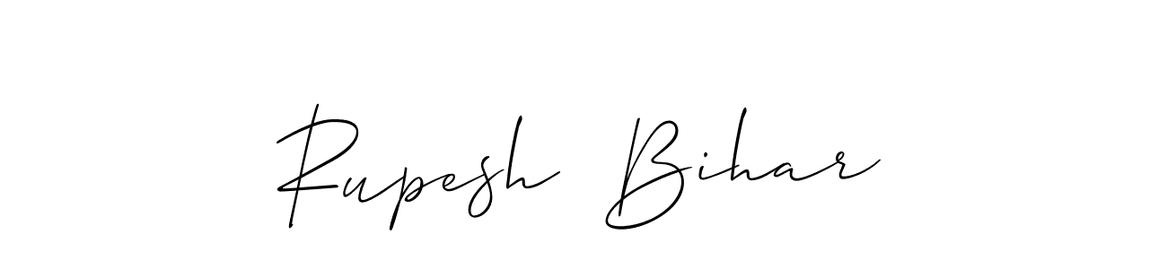 Check out images of Autograph of Rupesh  Bihar name. Actor Rupesh  Bihar Signature Style. Allison_Script is a professional sign style online. Rupesh  Bihar signature style 2 images and pictures png