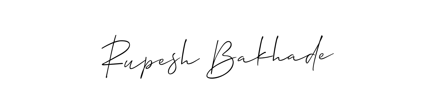 Also You can easily find your signature by using the search form. We will create Rupesh Bakhade name handwritten signature images for you free of cost using Allison_Script sign style. Rupesh Bakhade signature style 2 images and pictures png