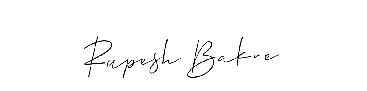 How to make Rupesh Bakve name signature. Use Allison_Script style for creating short signs online. This is the latest handwritten sign. Rupesh Bakve signature style 2 images and pictures png