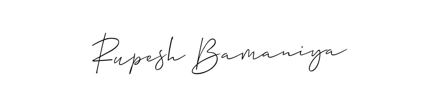 Also You can easily find your signature by using the search form. We will create Rupesh Bamaniya name handwritten signature images for you free of cost using Allison_Script sign style. Rupesh Bamaniya signature style 2 images and pictures png