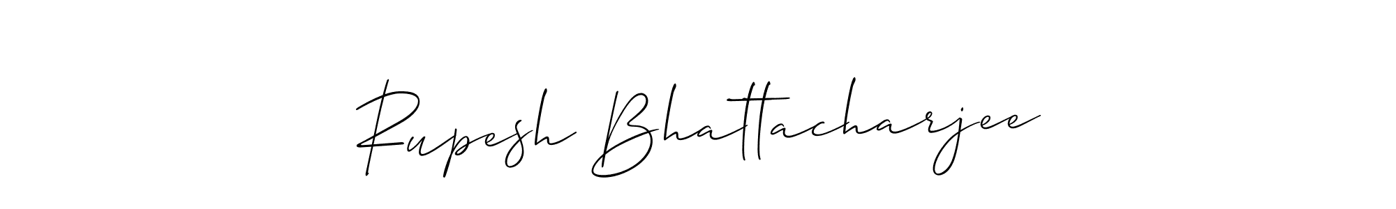 How to make Rupesh Bhattacharjee name signature. Use Allison_Script style for creating short signs online. This is the latest handwritten sign. Rupesh Bhattacharjee signature style 2 images and pictures png