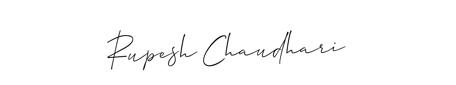 You should practise on your own different ways (Allison_Script) to write your name (Rupesh Chaudhari) in signature. don't let someone else do it for you. Rupesh Chaudhari signature style 2 images and pictures png