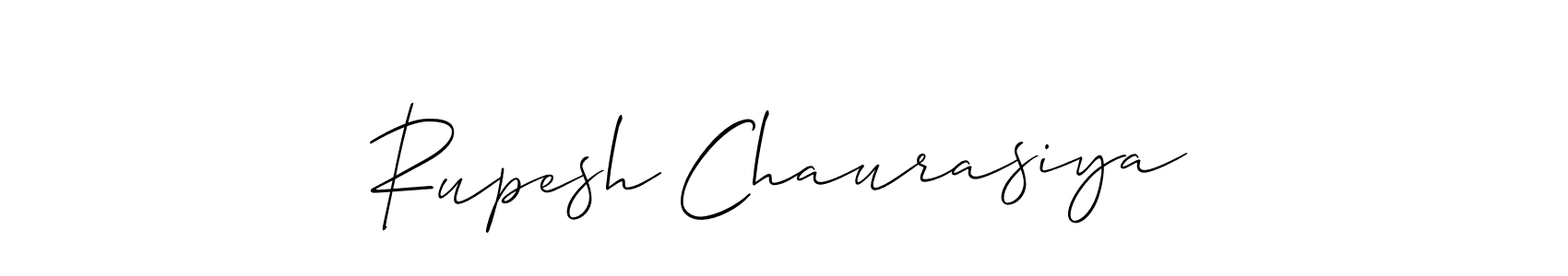 Use a signature maker to create a handwritten signature online. With this signature software, you can design (Allison_Script) your own signature for name Rupesh Chaurasiya. Rupesh Chaurasiya signature style 2 images and pictures png