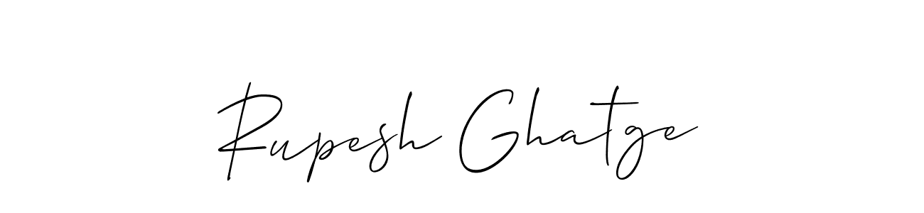 Allison_Script is a professional signature style that is perfect for those who want to add a touch of class to their signature. It is also a great choice for those who want to make their signature more unique. Get Rupesh Ghatge name to fancy signature for free. Rupesh Ghatge signature style 2 images and pictures png