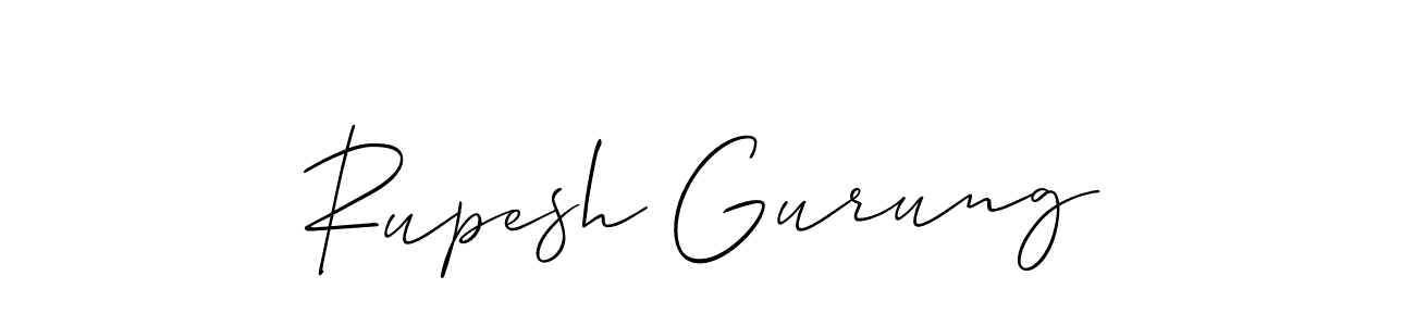 Similarly Allison_Script is the best handwritten signature design. Signature creator online .You can use it as an online autograph creator for name Rupesh Gurung. Rupesh Gurung signature style 2 images and pictures png