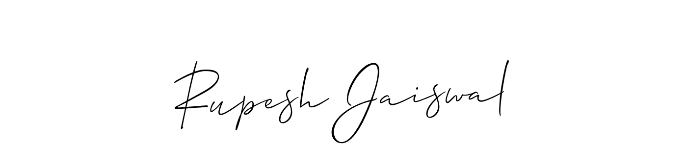 It looks lik you need a new signature style for name Rupesh Jaiswal. Design unique handwritten (Allison_Script) signature with our free signature maker in just a few clicks. Rupesh Jaiswal signature style 2 images and pictures png