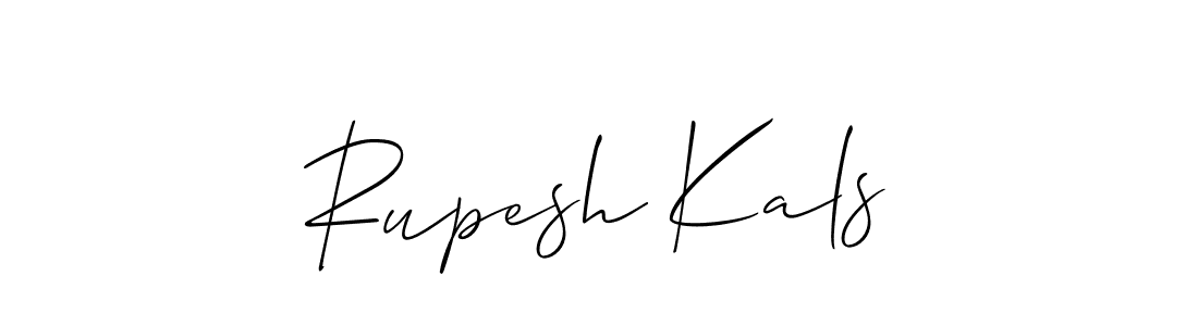 You should practise on your own different ways (Allison_Script) to write your name (Rupesh Kals) in signature. don't let someone else do it for you. Rupesh Kals signature style 2 images and pictures png