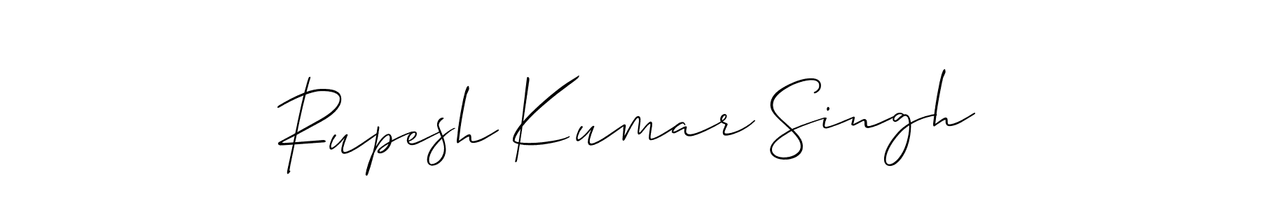 Use a signature maker to create a handwritten signature online. With this signature software, you can design (Allison_Script) your own signature for name Rupesh Kumar Singh. Rupesh Kumar Singh signature style 2 images and pictures png