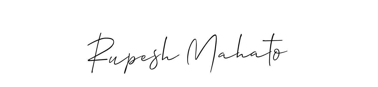 Design your own signature with our free online signature maker. With this signature software, you can create a handwritten (Allison_Script) signature for name Rupesh Mahato. Rupesh Mahato signature style 2 images and pictures png