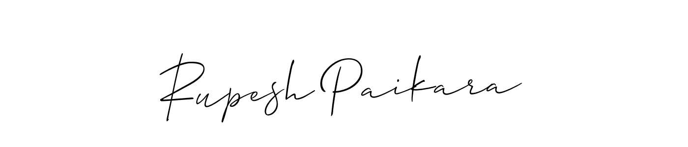 Also we have Rupesh Paikara name is the best signature style. Create professional handwritten signature collection using Allison_Script autograph style. Rupesh Paikara signature style 2 images and pictures png