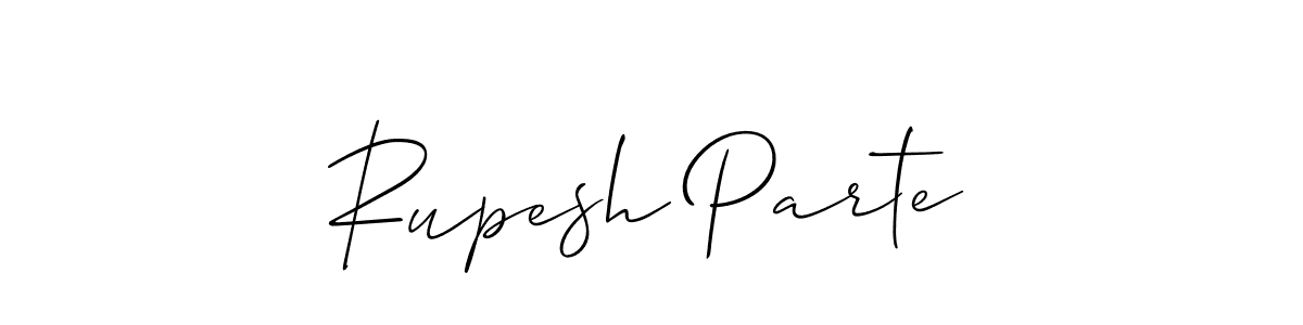 How to make Rupesh Parte name signature. Use Allison_Script style for creating short signs online. This is the latest handwritten sign. Rupesh Parte signature style 2 images and pictures png