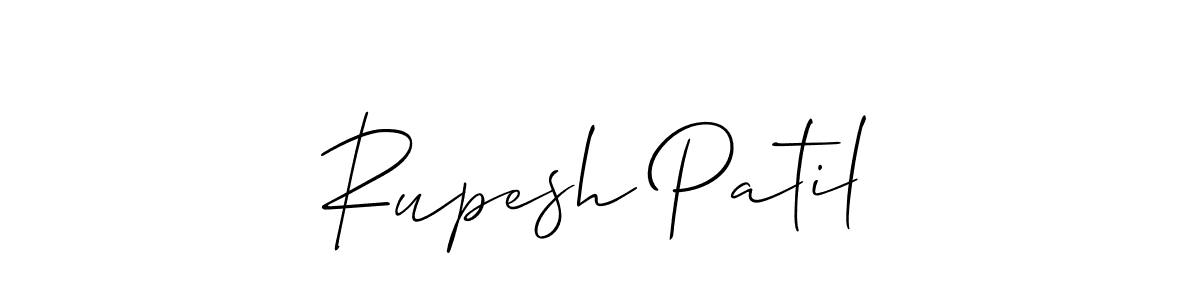 How to make Rupesh Patil name signature. Use Allison_Script style for creating short signs online. This is the latest handwritten sign. Rupesh Patil signature style 2 images and pictures png