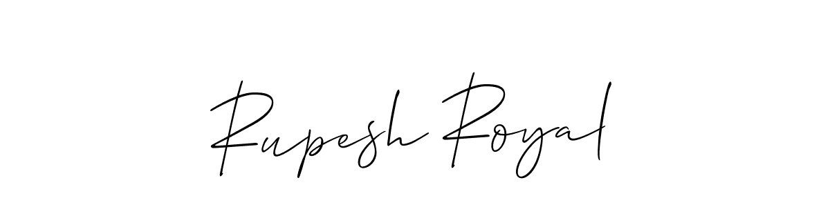 Rupesh Royal stylish signature style. Best Handwritten Sign (Allison_Script) for my name. Handwritten Signature Collection Ideas for my name Rupesh Royal. Rupesh Royal signature style 2 images and pictures png