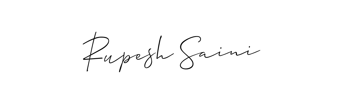 Rupesh Saini stylish signature style. Best Handwritten Sign (Allison_Script) for my name. Handwritten Signature Collection Ideas for my name Rupesh Saini. Rupesh Saini signature style 2 images and pictures png