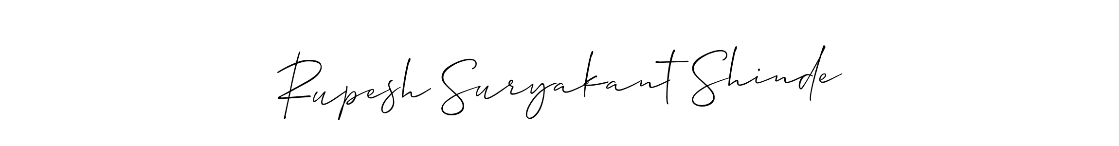 Make a beautiful signature design for name Rupesh Suryakant Shinde. With this signature (Allison_Script) style, you can create a handwritten signature for free. Rupesh Suryakant Shinde signature style 2 images and pictures png
