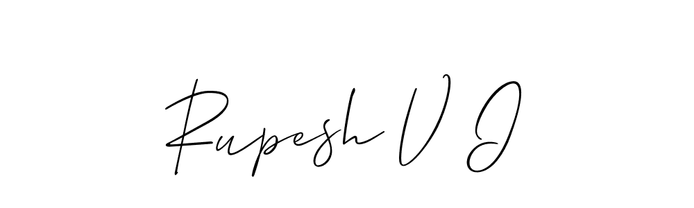 How to make Rupesh V I signature? Allison_Script is a professional autograph style. Create handwritten signature for Rupesh V I name. Rupesh V I signature style 2 images and pictures png