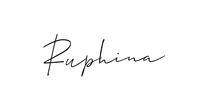 How to make Ruphina signature? Allison_Script is a professional autograph style. Create handwritten signature for Ruphina name. Ruphina signature style 2 images and pictures png