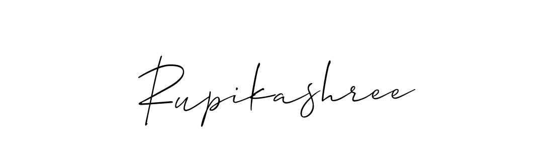 How to make Rupikashree signature? Allison_Script is a professional autograph style. Create handwritten signature for Rupikashree name. Rupikashree signature style 2 images and pictures png