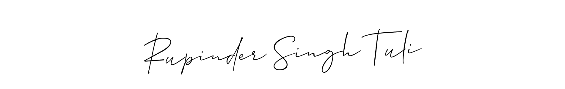 Also You can easily find your signature by using the search form. We will create Rupinder Singh Tuli name handwritten signature images for you free of cost using Allison_Script sign style. Rupinder Singh Tuli signature style 2 images and pictures png