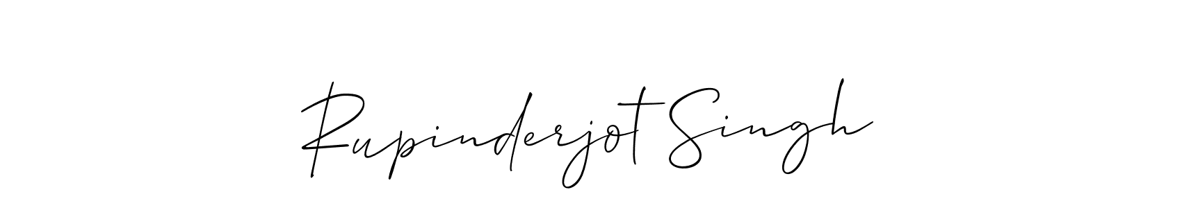 Create a beautiful signature design for name Rupinderjot Singh. With this signature (Allison_Script) fonts, you can make a handwritten signature for free. Rupinderjot Singh signature style 2 images and pictures png