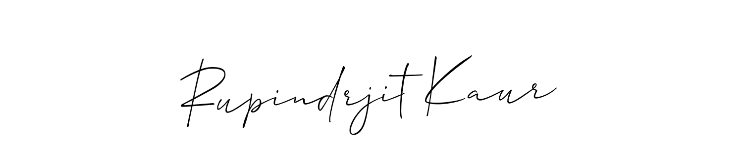 It looks lik you need a new signature style for name Rupindrjit Kaur. Design unique handwritten (Allison_Script) signature with our free signature maker in just a few clicks. Rupindrjit Kaur signature style 2 images and pictures png