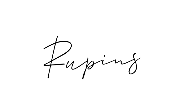 How to make Rupins signature? Allison_Script is a professional autograph style. Create handwritten signature for Rupins name. Rupins signature style 2 images and pictures png
